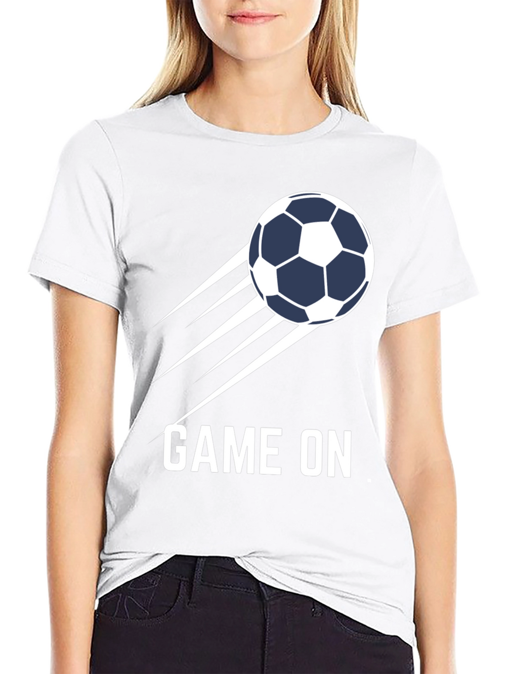 Game On Soccer Ball Graphic Tee - Black