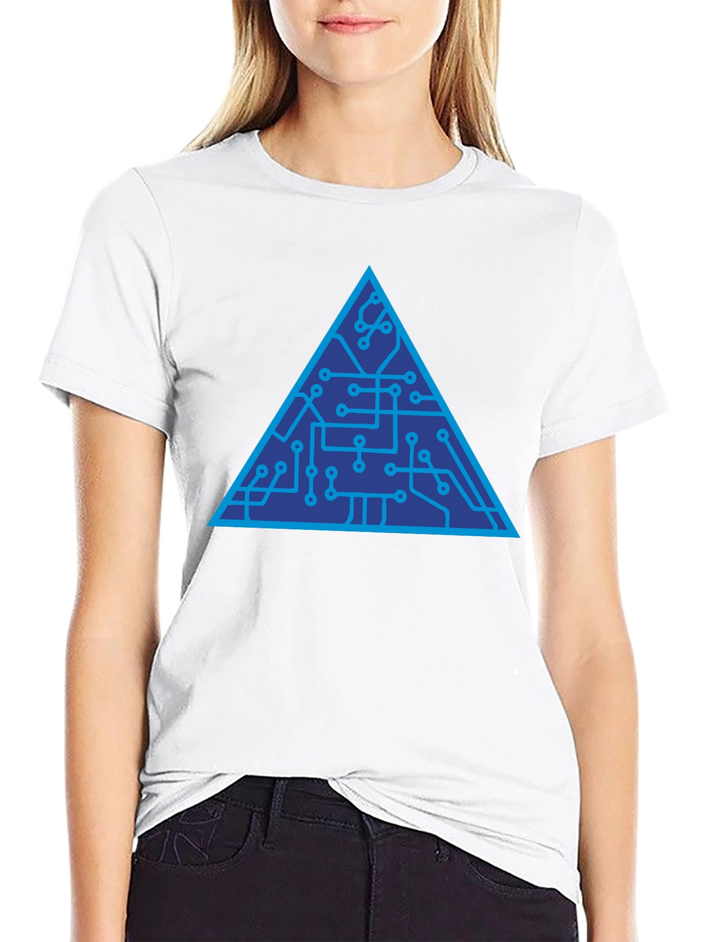 Tech Triangle Graphic Tee - Modern Style
