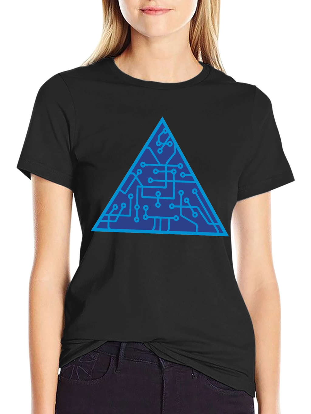 Tech Triangle Graphic Tee - Modern Style