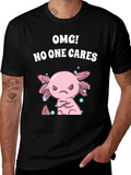 OMG! No One Cares Axolotl Graphic Tee