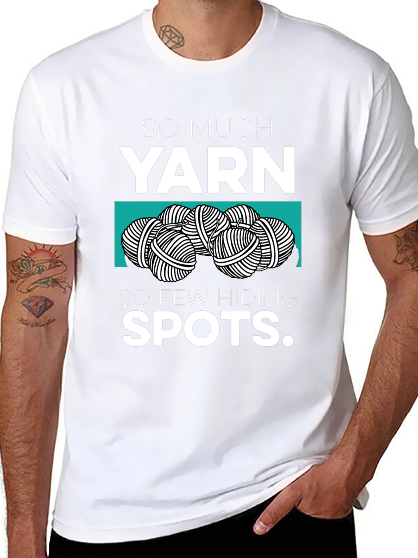 So Much Yarn So Few Hiding Spots Graphic Tee