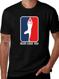 Major League Yoga Graphic Tee - Black Cotton