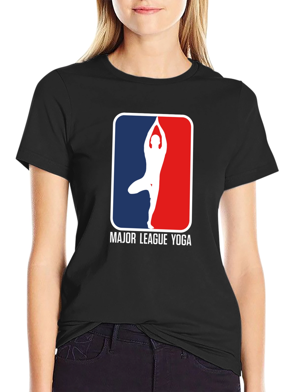 Major League Yoga Graphic Tee - Black Cotton