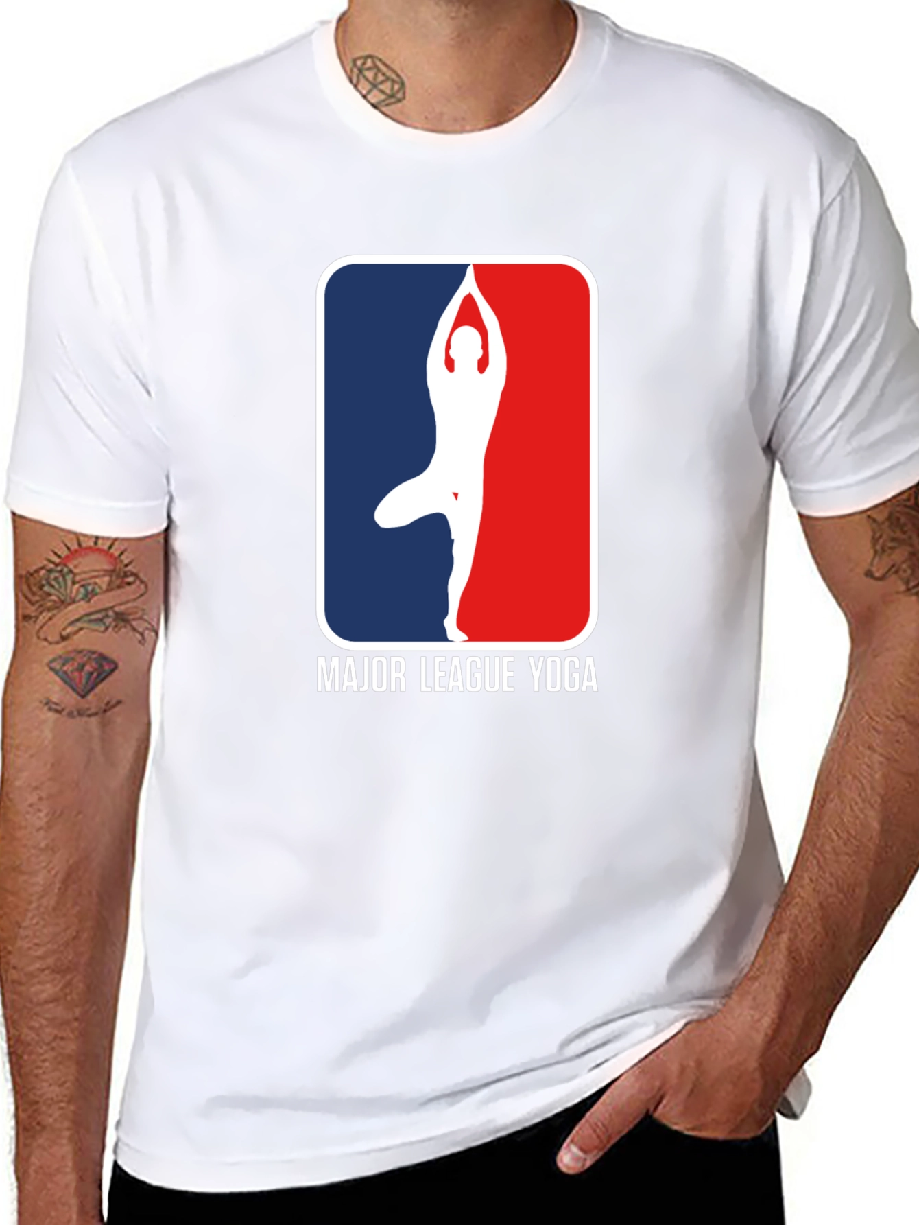 Major League Yoga Graphic Tee - Black Cotton