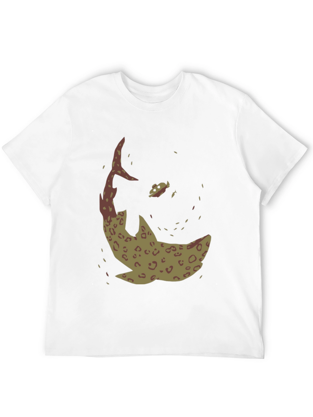 Shark Graphic Print Black T-Shirt
