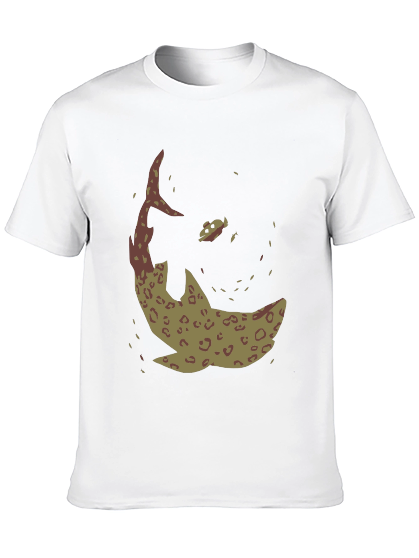 Shark Graphic Print Black T-Shirt