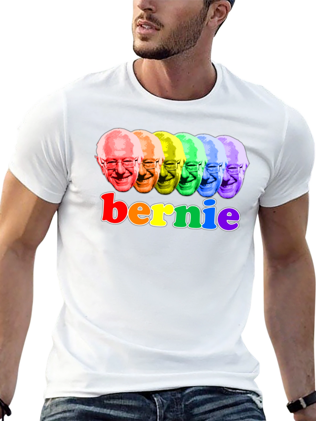 Rainbow Bernie Sanders T-Shirt - Political Statement Tee
