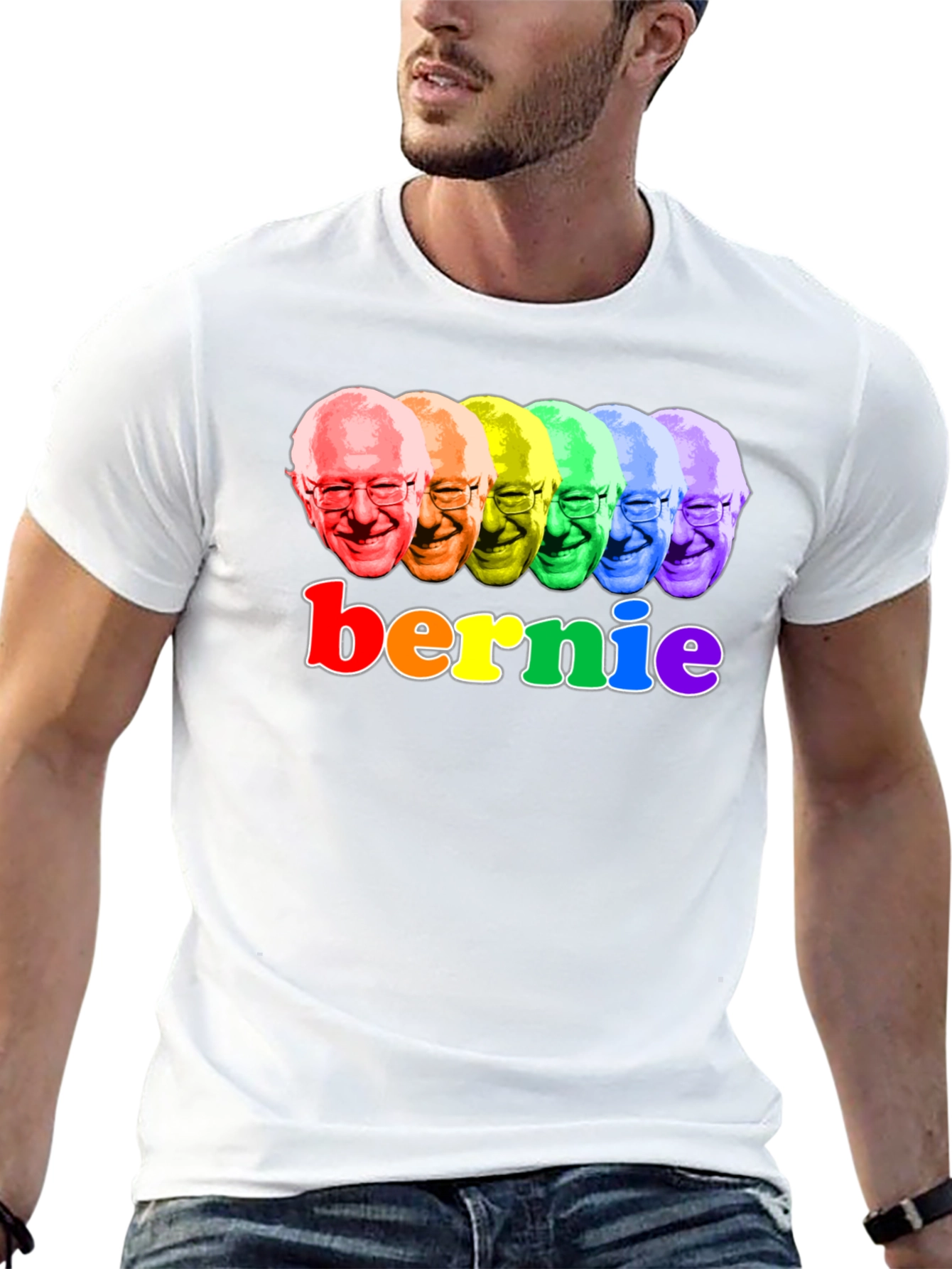 Rainbow Bernie Sanders T-Shirt - Political Statement Tee