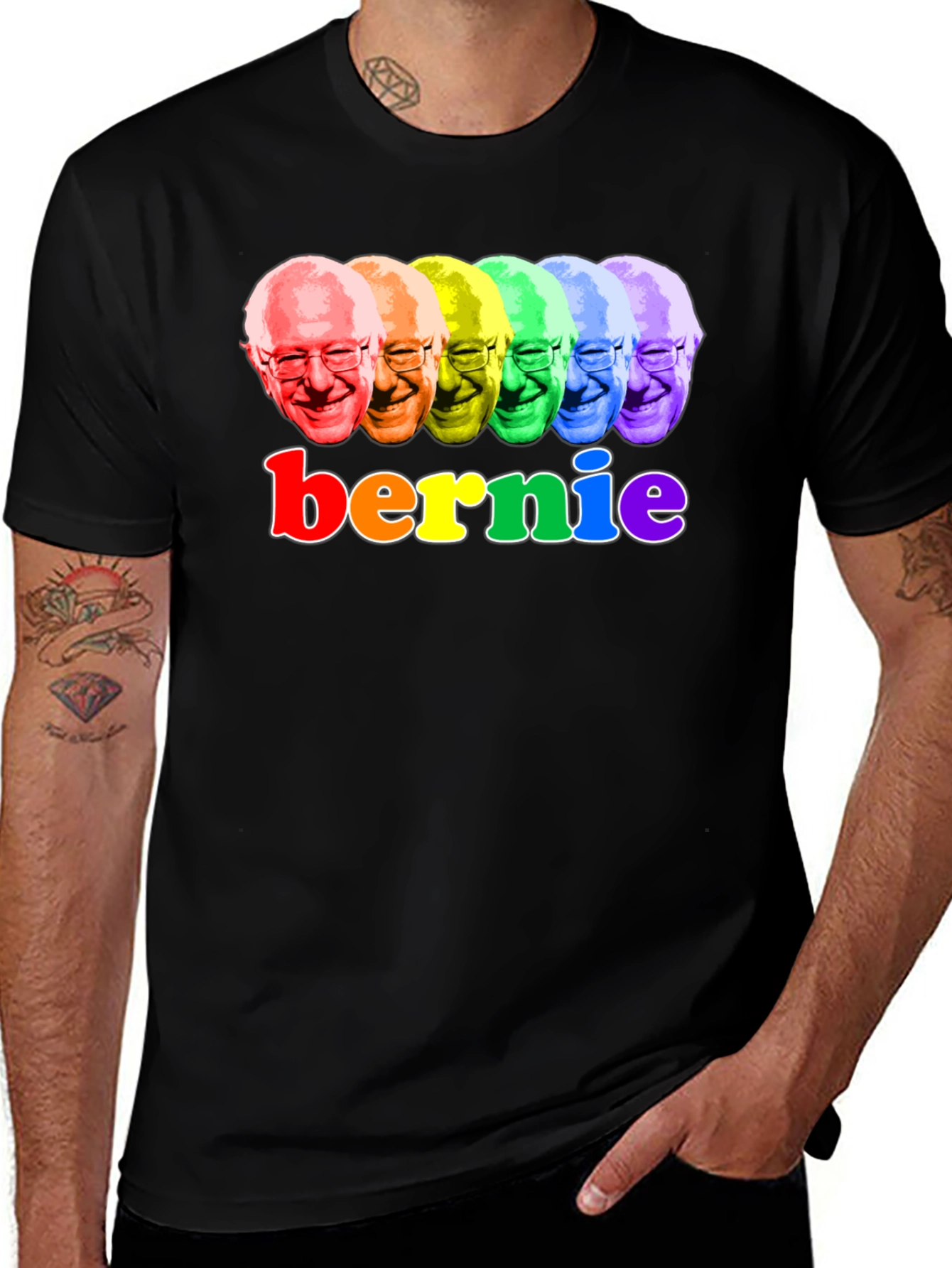 Rainbow Bernie Sanders T-Shirt - Political Statement Tee