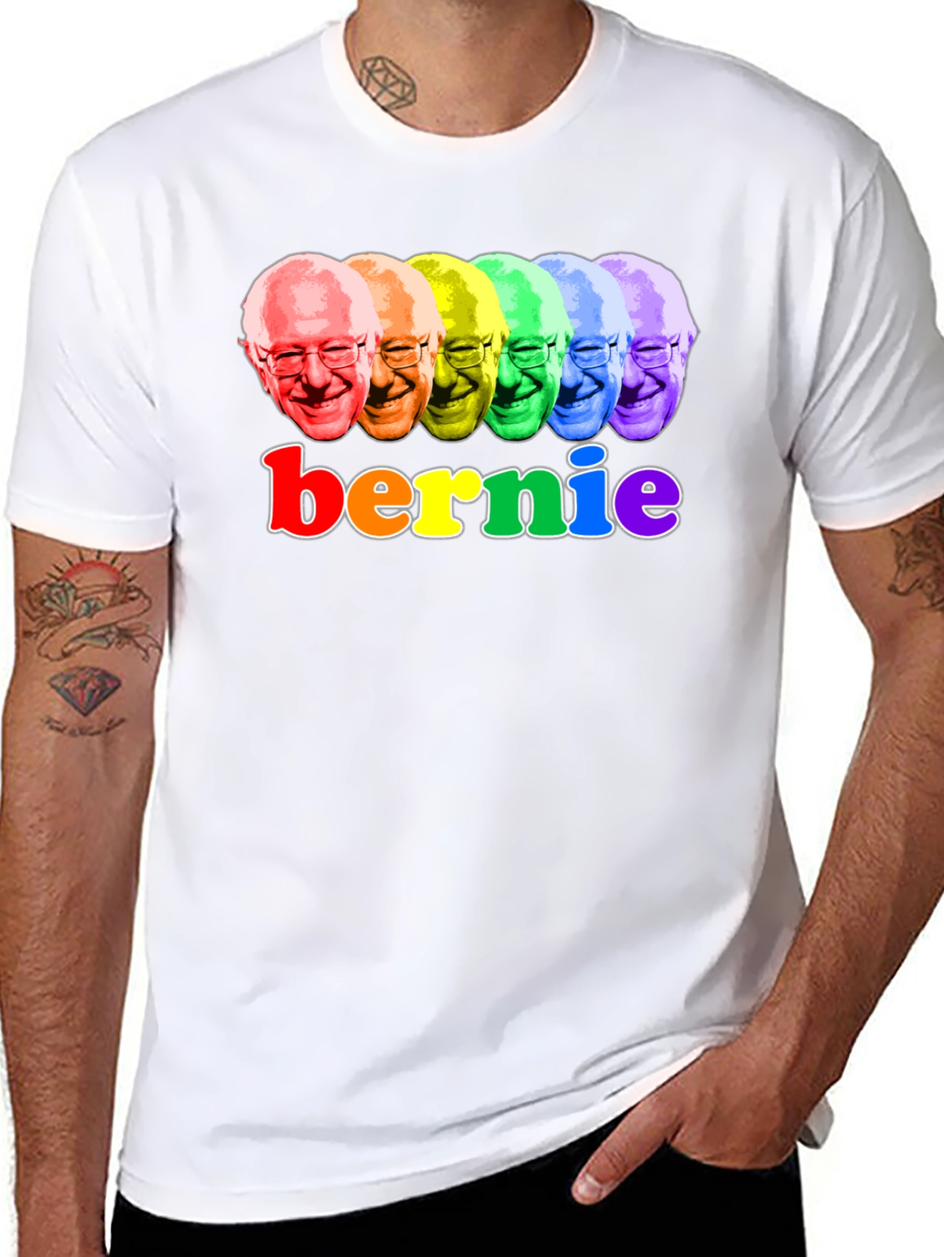 Rainbow Bernie Sanders T-Shirt - Political Statement Tee