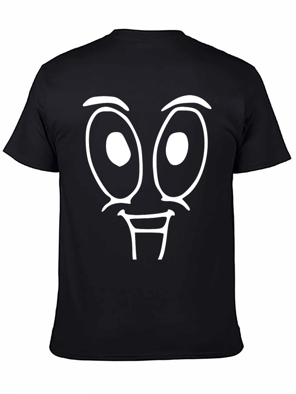 Funny Face Graphic Tee - Black Cotton T-Shirt