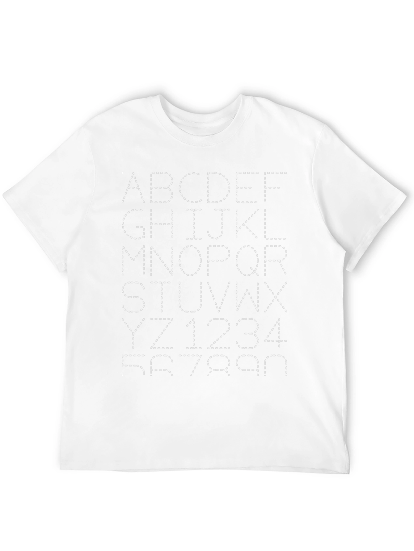 Alphabet & Numbers Graphic Tee - Classic Black T-Shirt