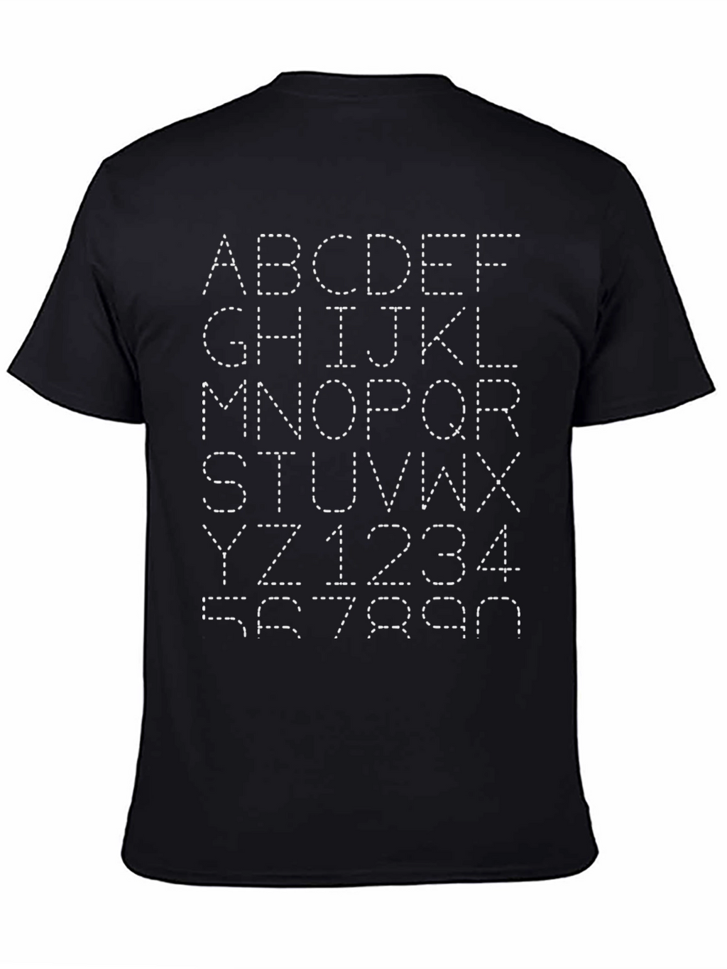 Alphabet & Numbers Graphic Tee - Classic Black T-Shirt