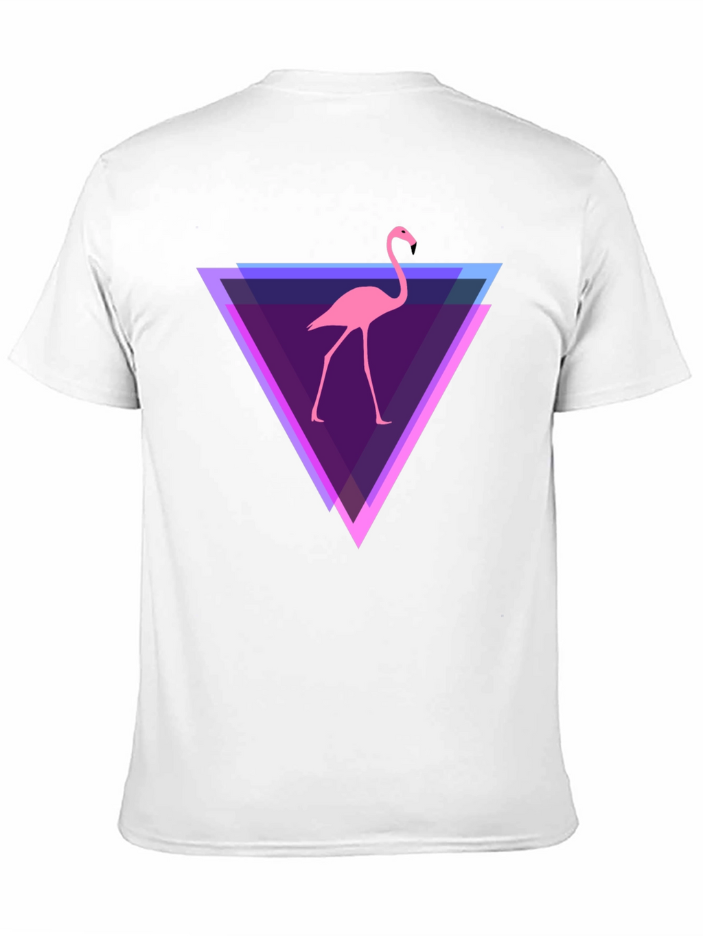Flamingo Triangle Graphic Tee - Modern Casual Style