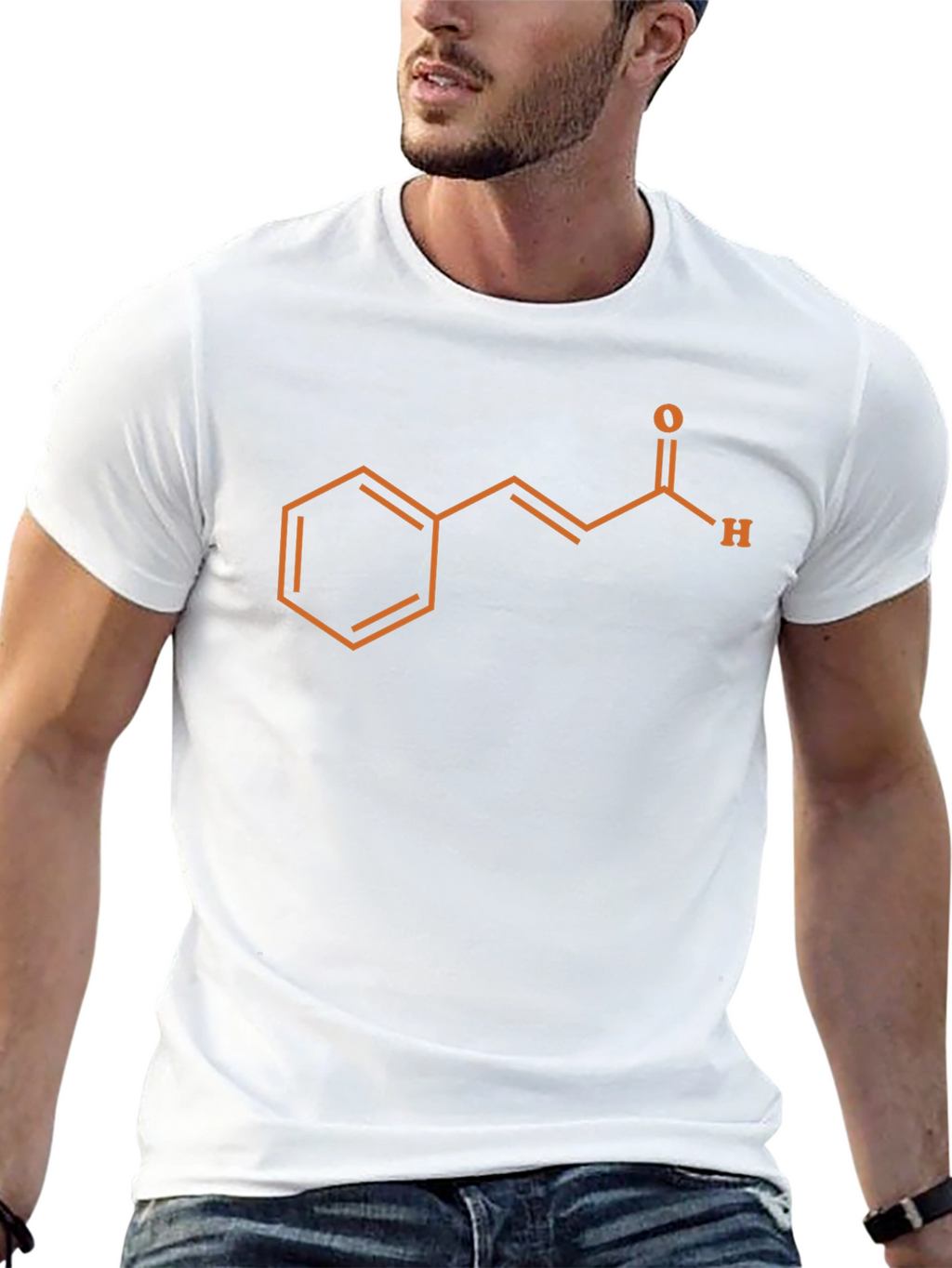 Cinnamaldehyde Molecule Graphic Tee - Science T-Shirt