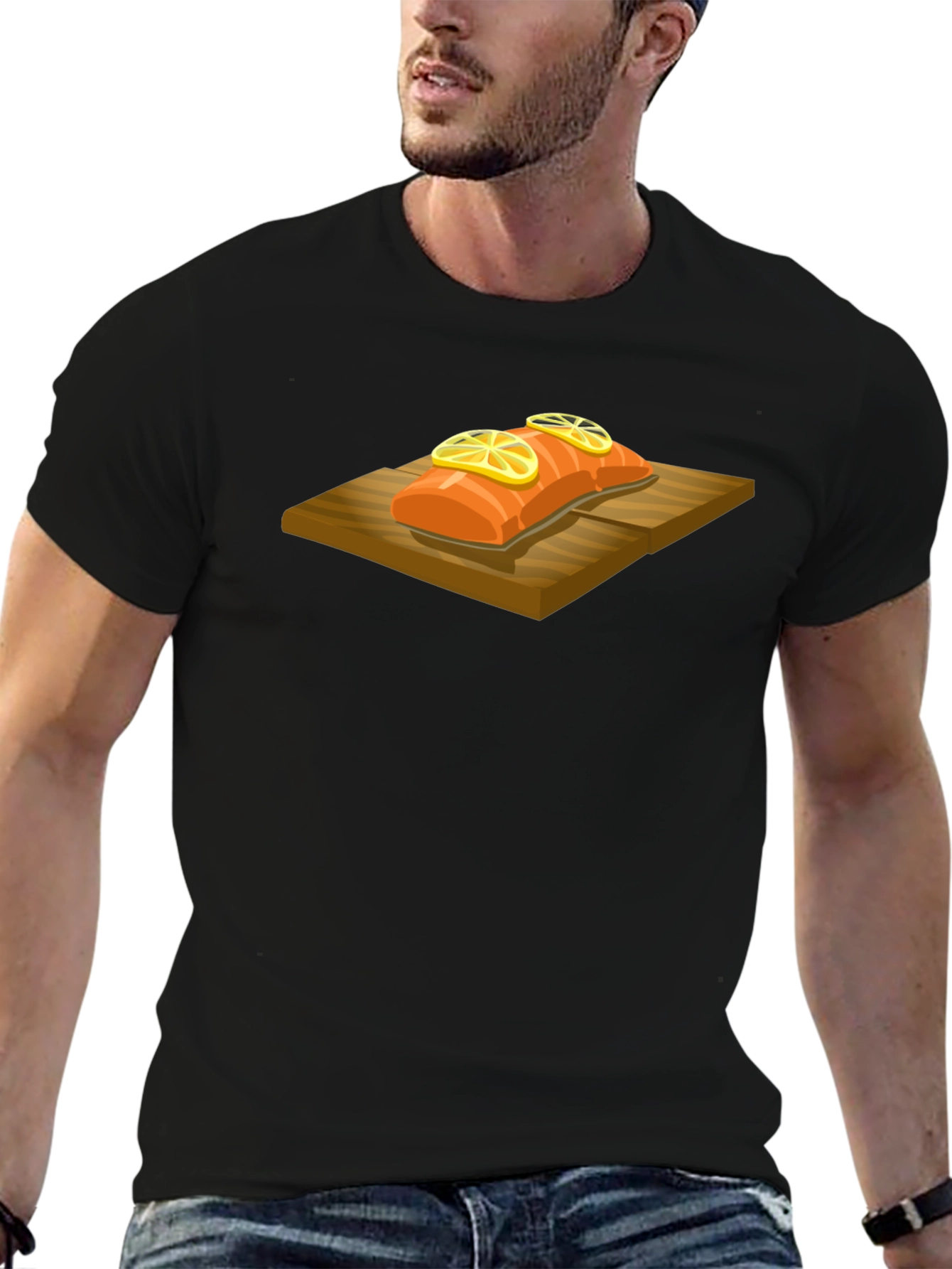 Salmon T-Shirt - Cedar Plank Grilled Fish Graphic Tee
