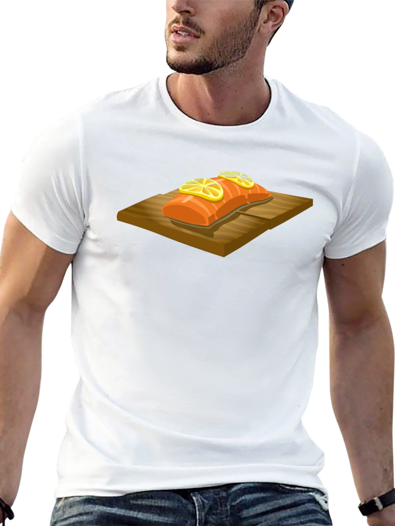 Salmon T-Shirt - Cedar Plank Grilled Fish Graphic Tee
