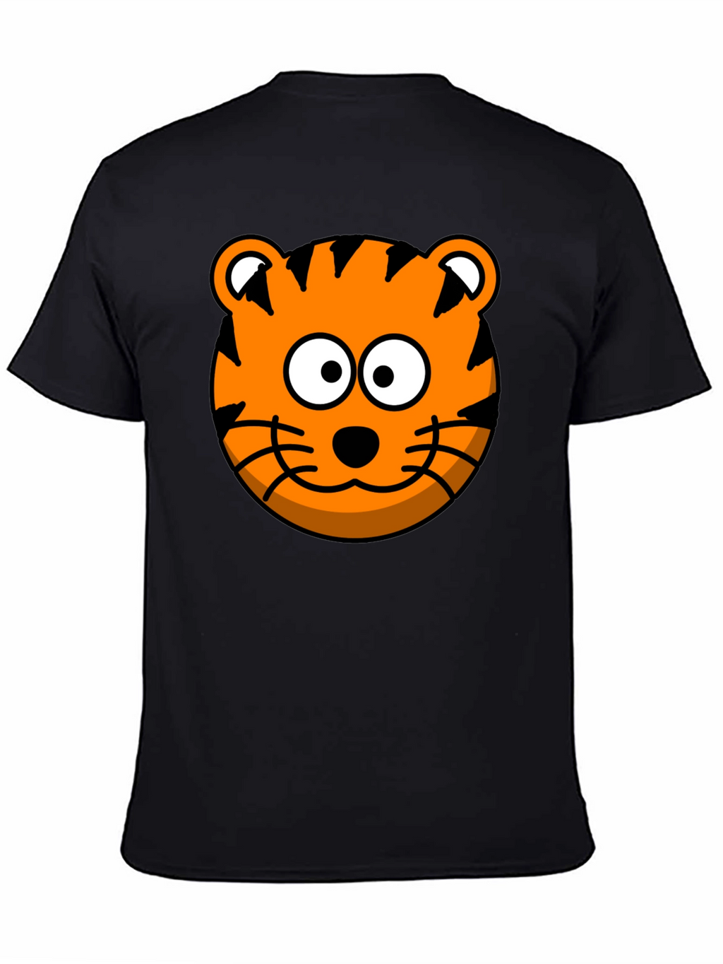 Tiger Cartoon Graphic Black T-Shirt