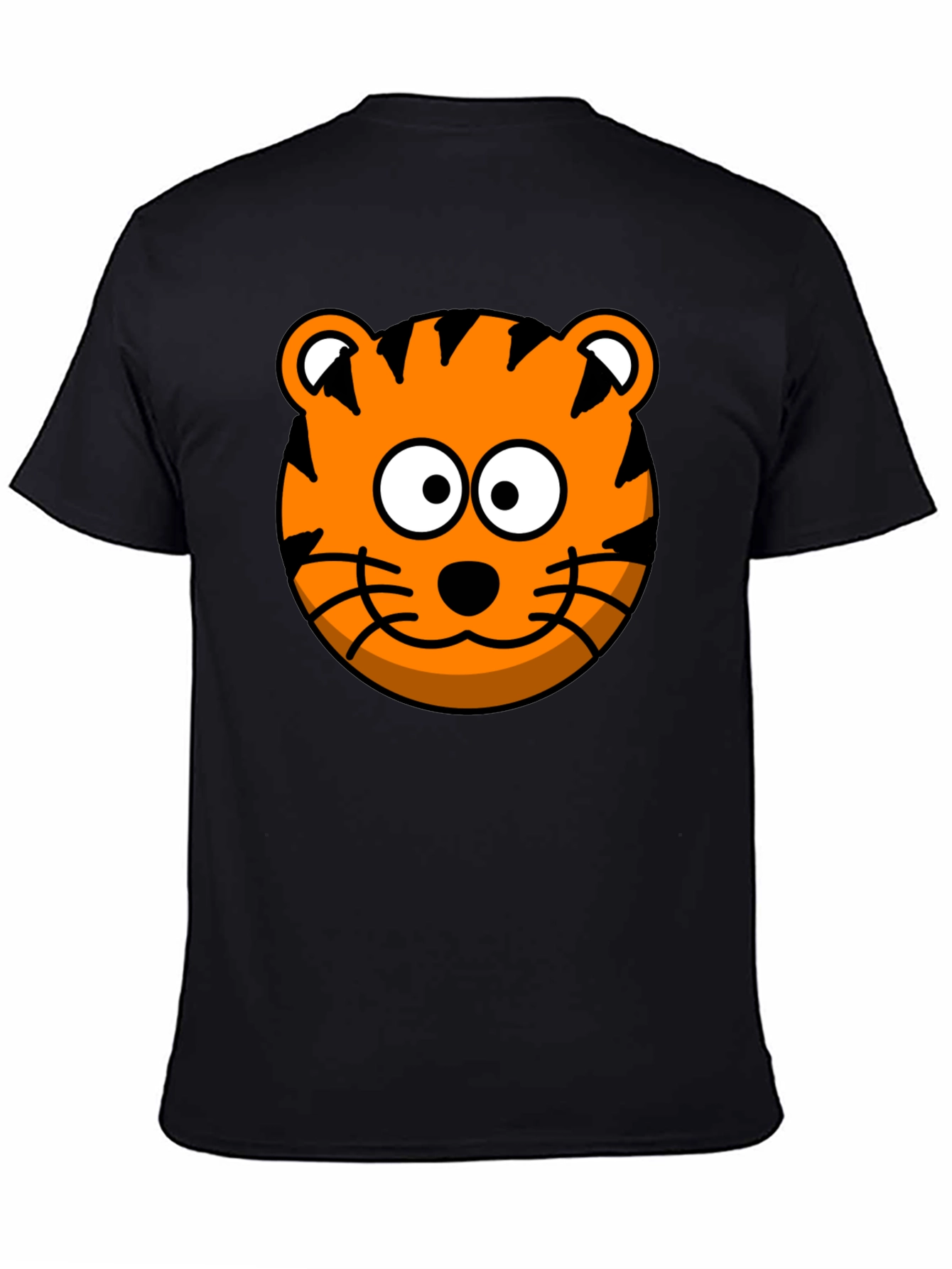 Tiger Cartoon Graphic Black T-Shirt