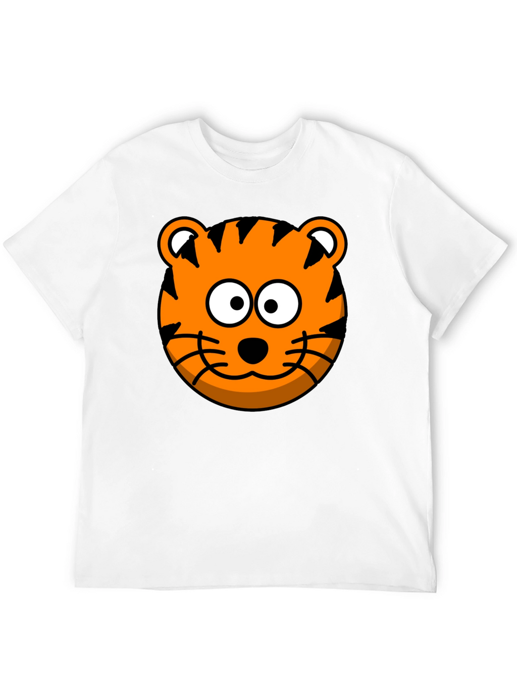Tiger Cartoon Graphic Black T-Shirt