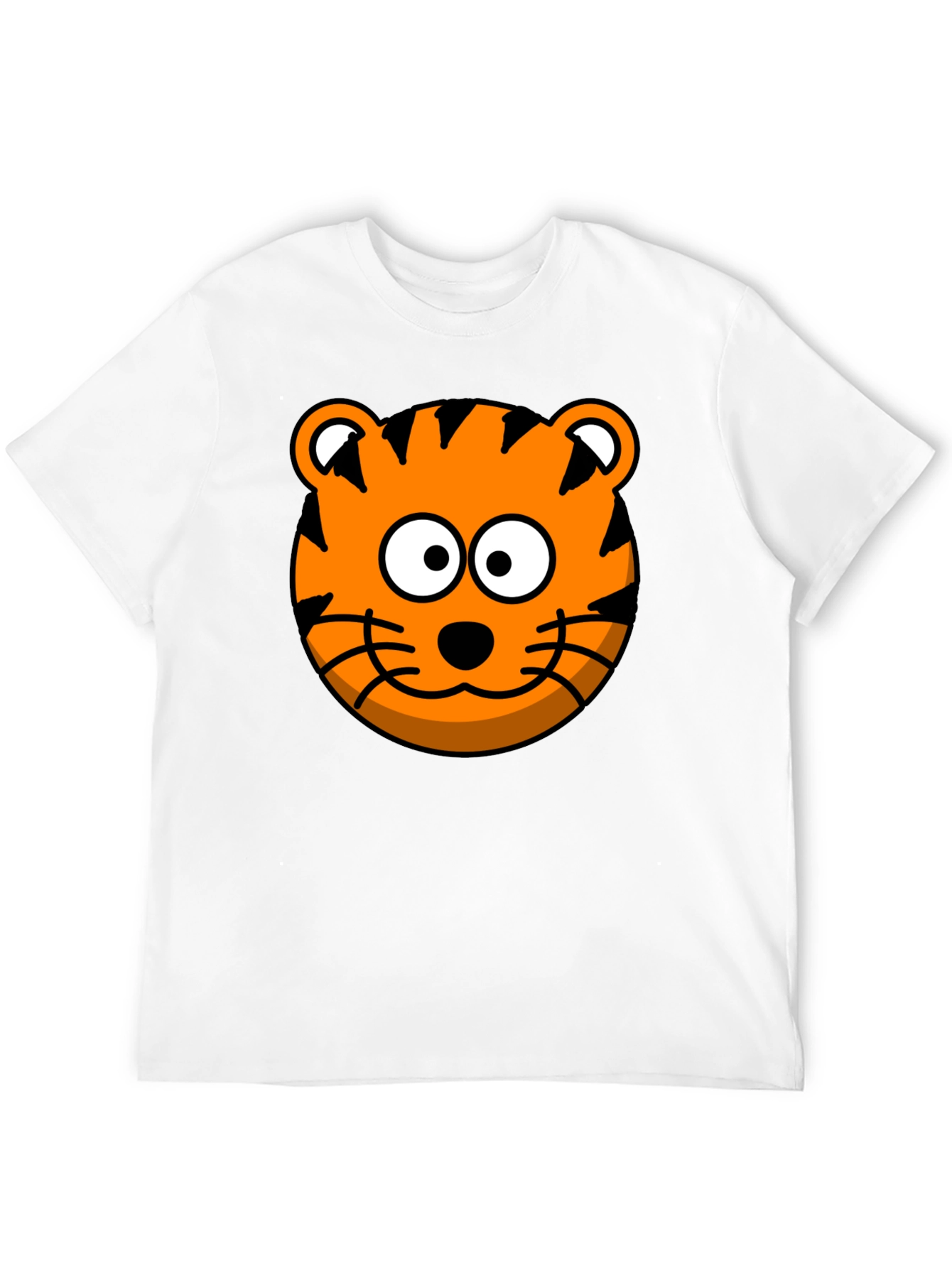 Tiger Cartoon Graphic Black T-Shirt