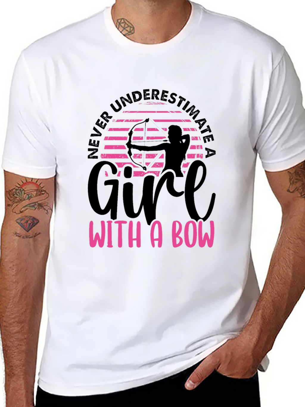 Girl with a Bow Graphic Tee - Archery T-Shirt