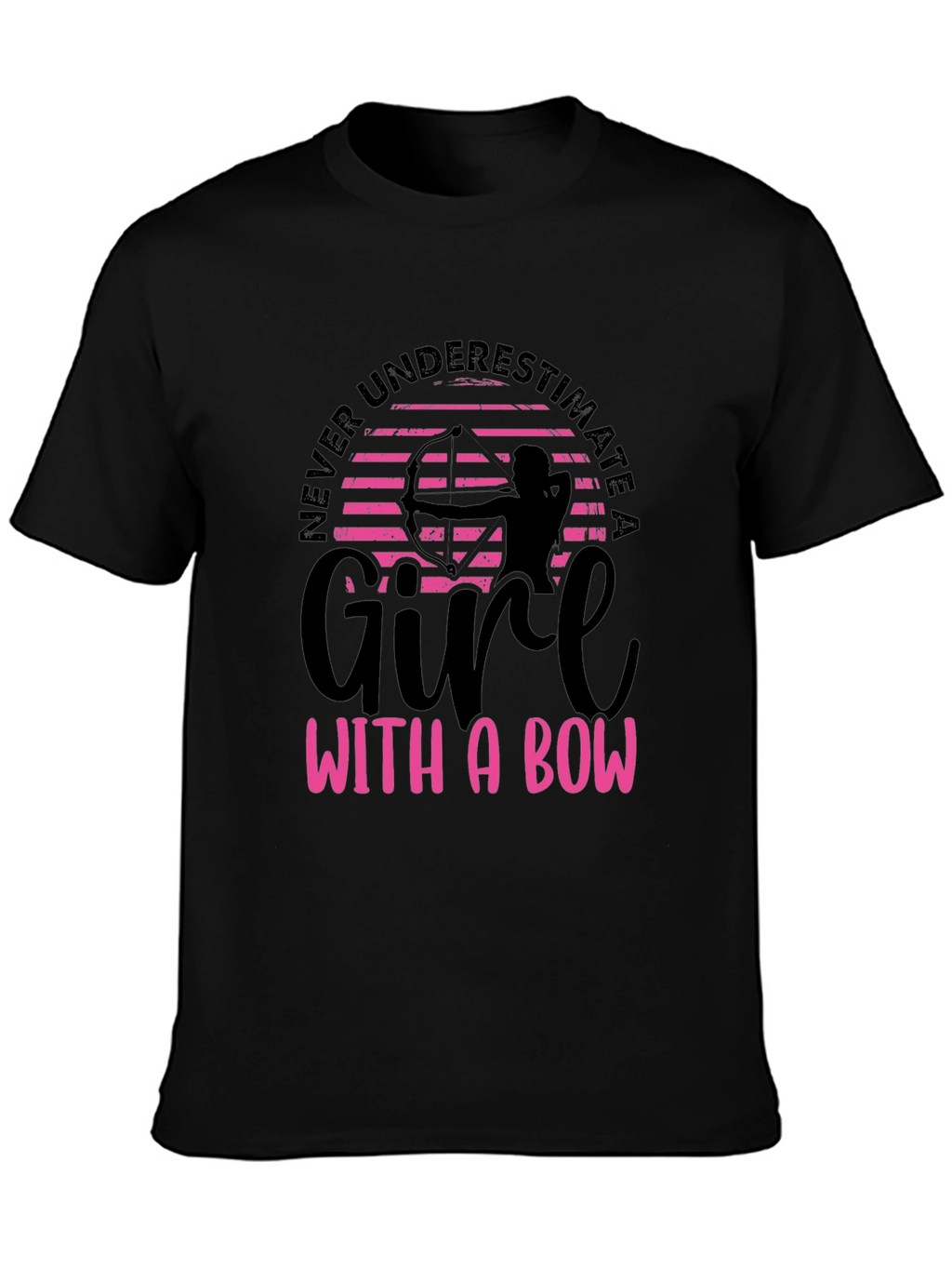 Girl with a Bow Graphic Tee - Archery T-Shirt