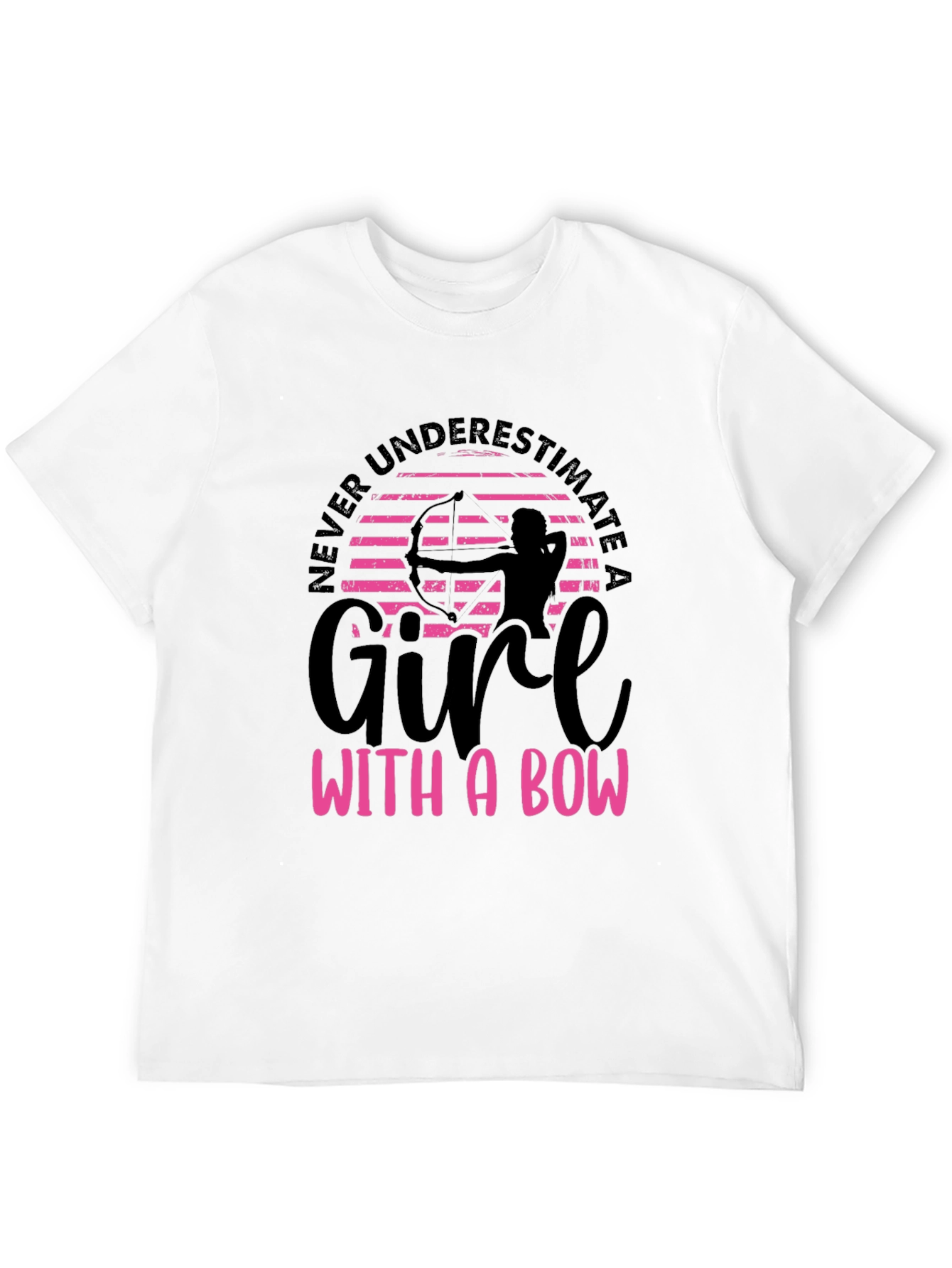 Girl with a Bow Graphic Tee - Archery T-Shirt