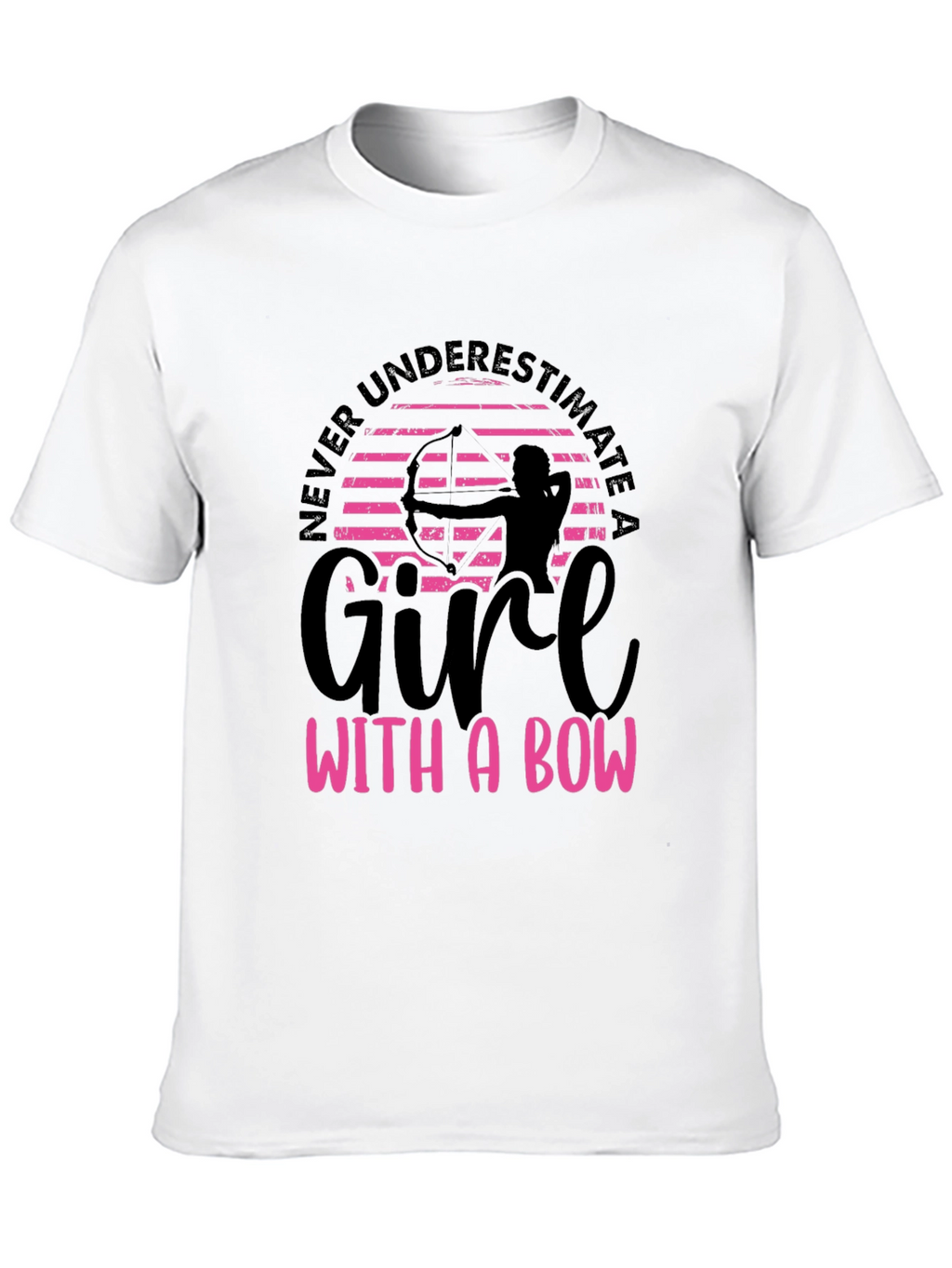 Girl with a Bow Graphic Tee - Archery T-Shirt