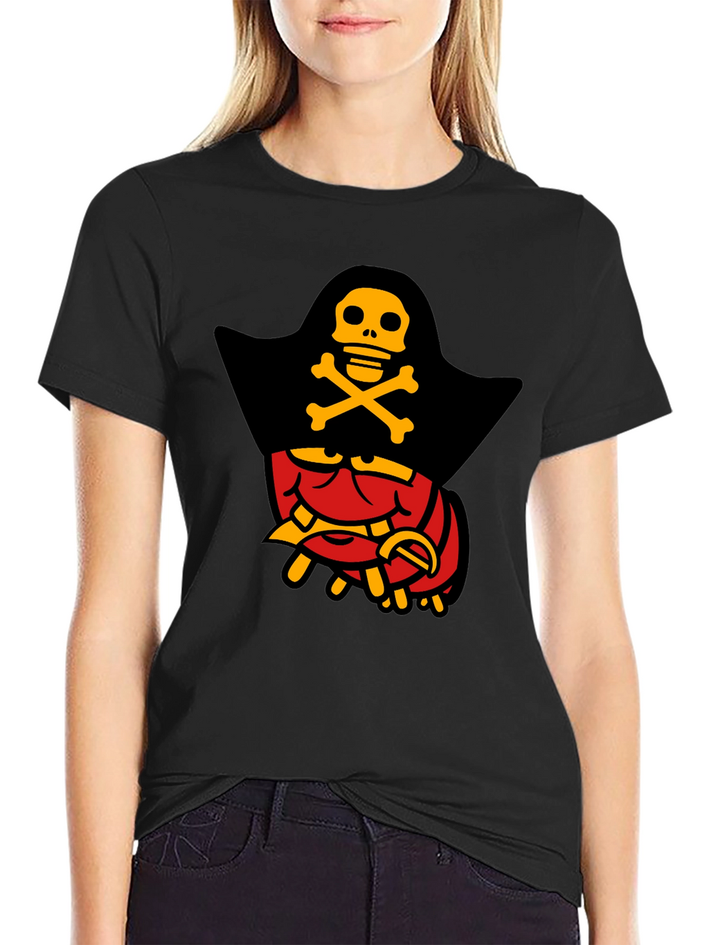 Pirate Lobster Graphic T-Shirt - Black Cotton Tee