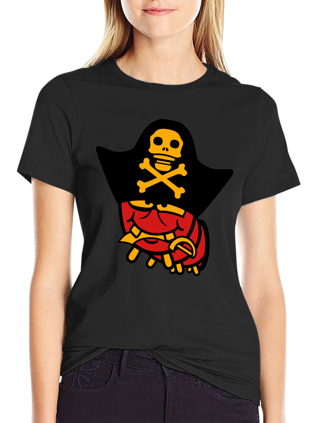 Pirate Lobster Graphic T-Shirt - Black Cotton Tee