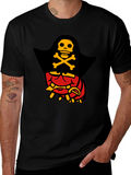 Pirate Lobster Graphic T-Shirt - Black Cotton Tee