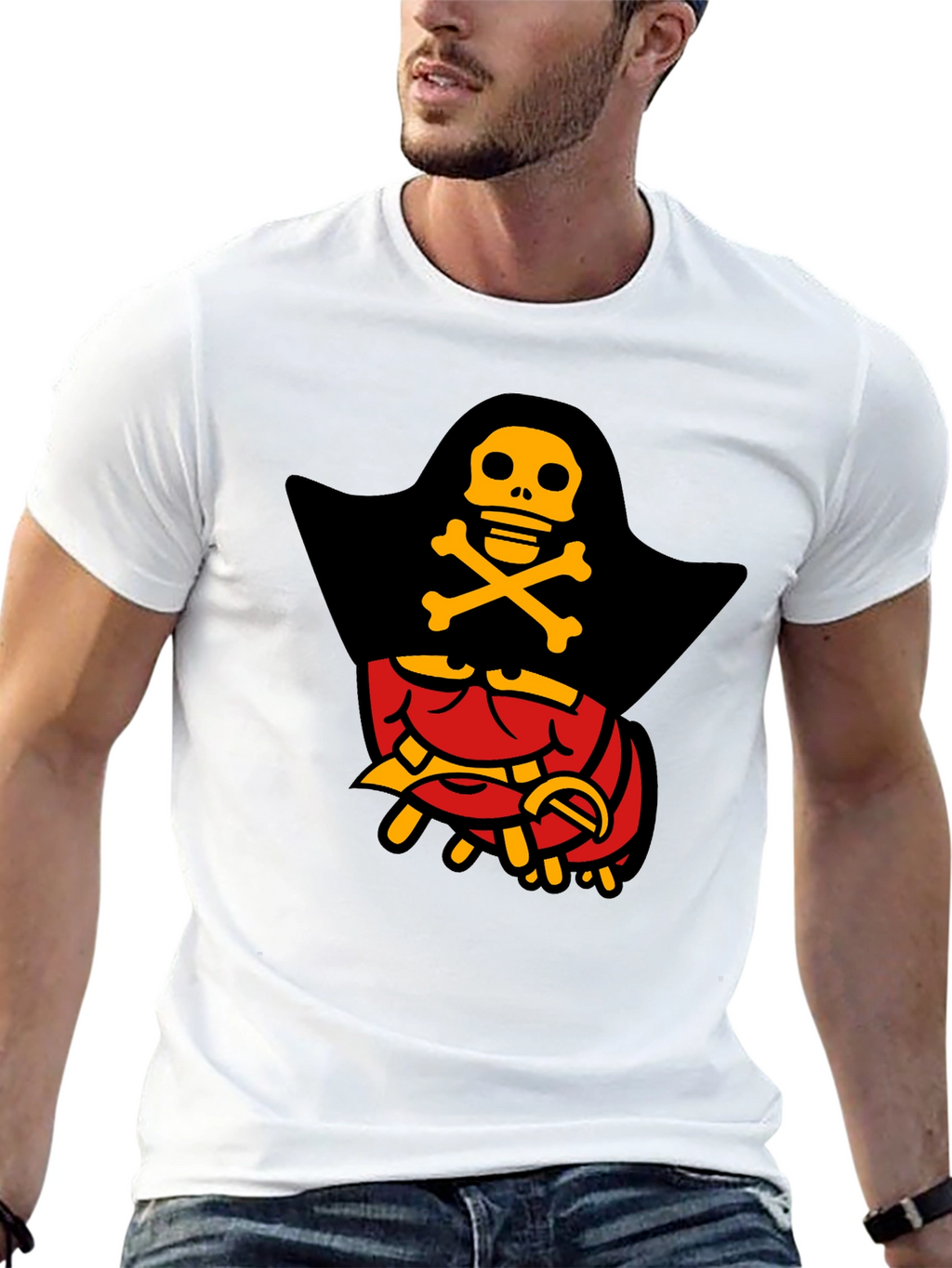 Pirate Lobster Graphic T-Shirt - Black Cotton Tee