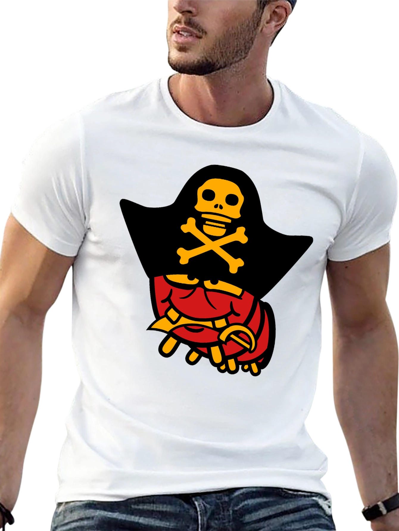 Pirate Lobster Graphic T-Shirt - Black Cotton Tee