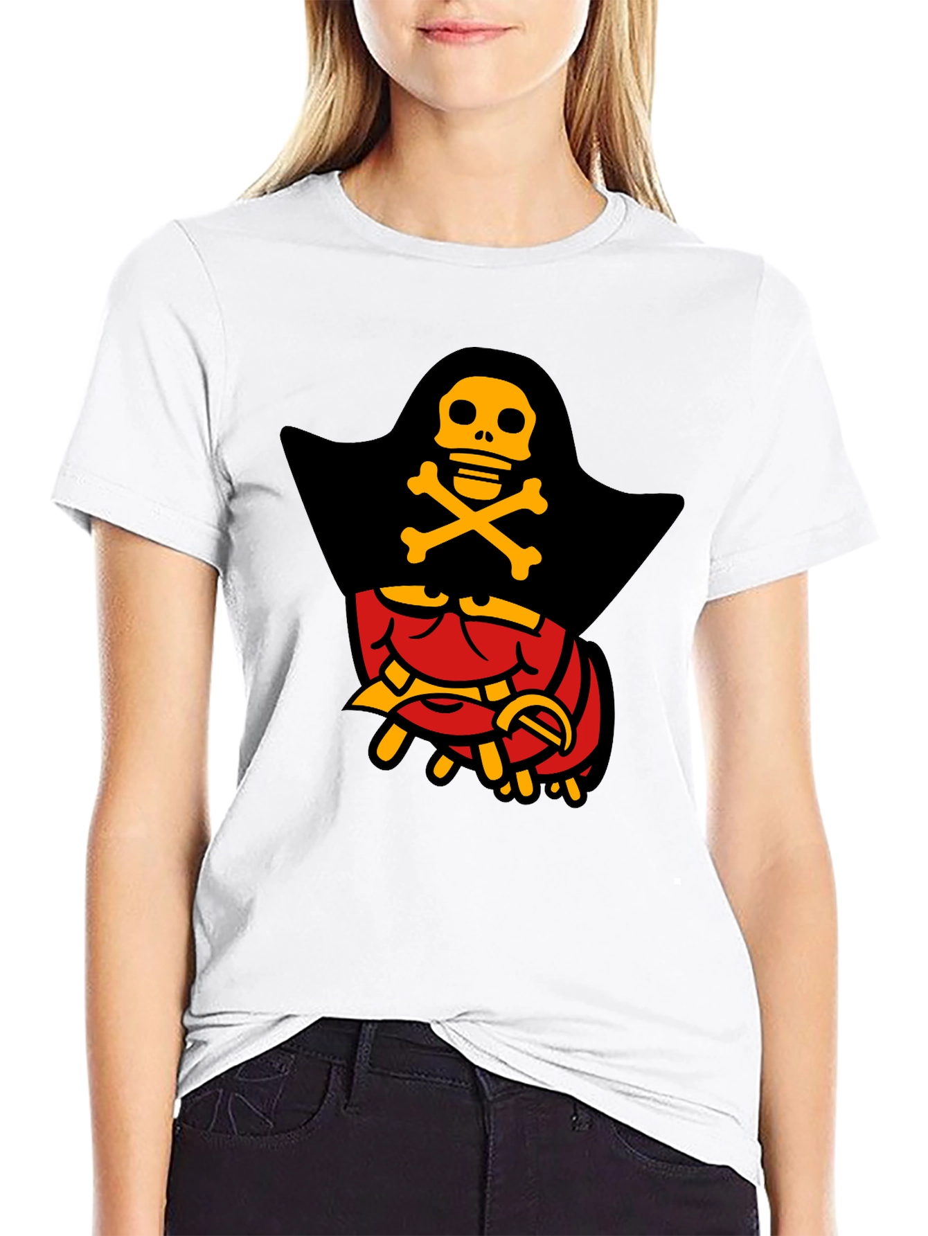 Pirate Lobster Graphic T-Shirt - Black Cotton Tee