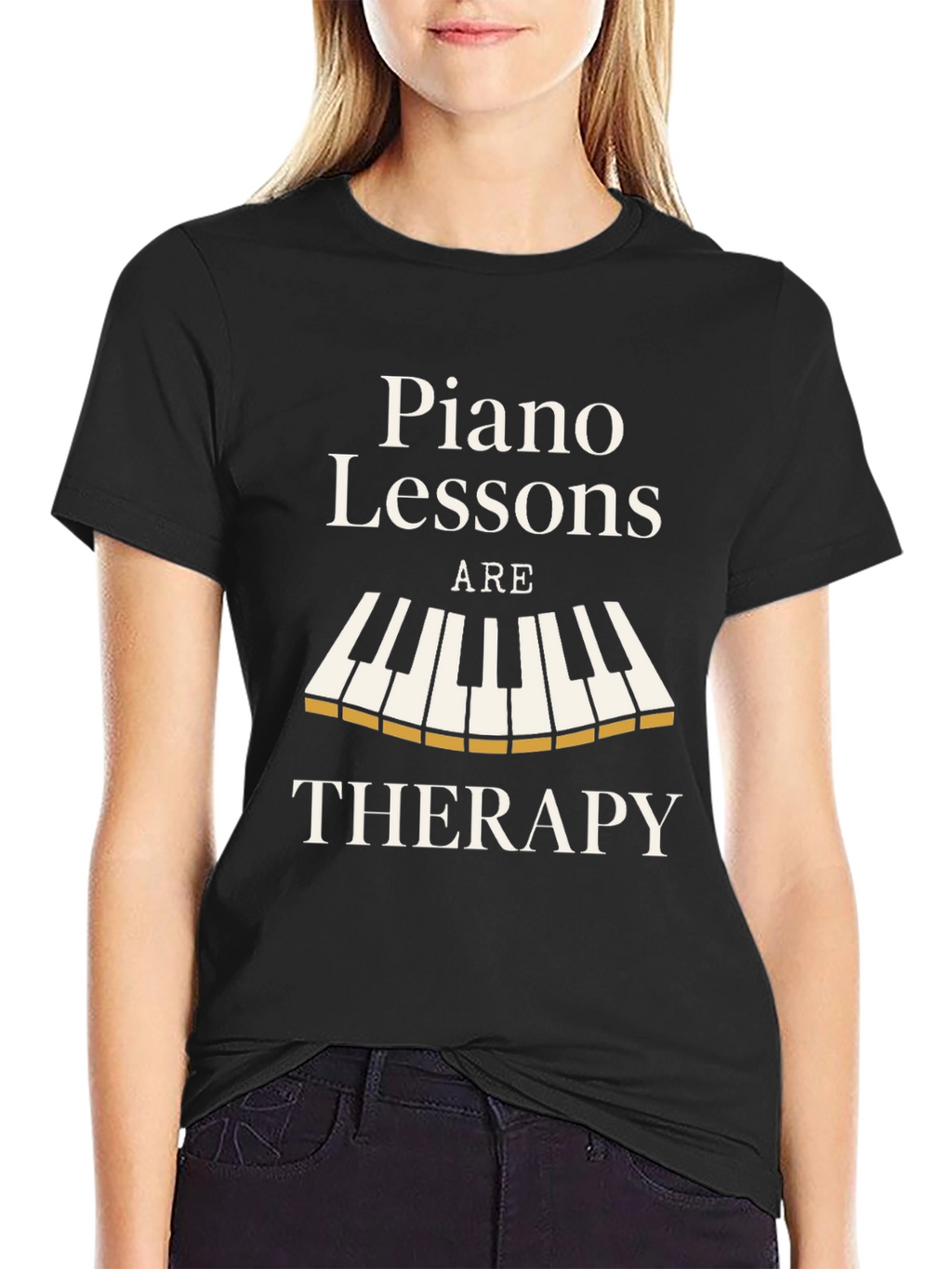 Piano Lessons Therapy T-Shirt - Music Lover Tee