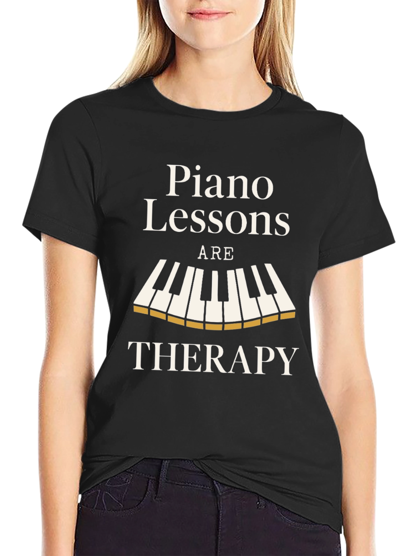 Piano Lessons Therapy T-Shirt - Music Lover Tee