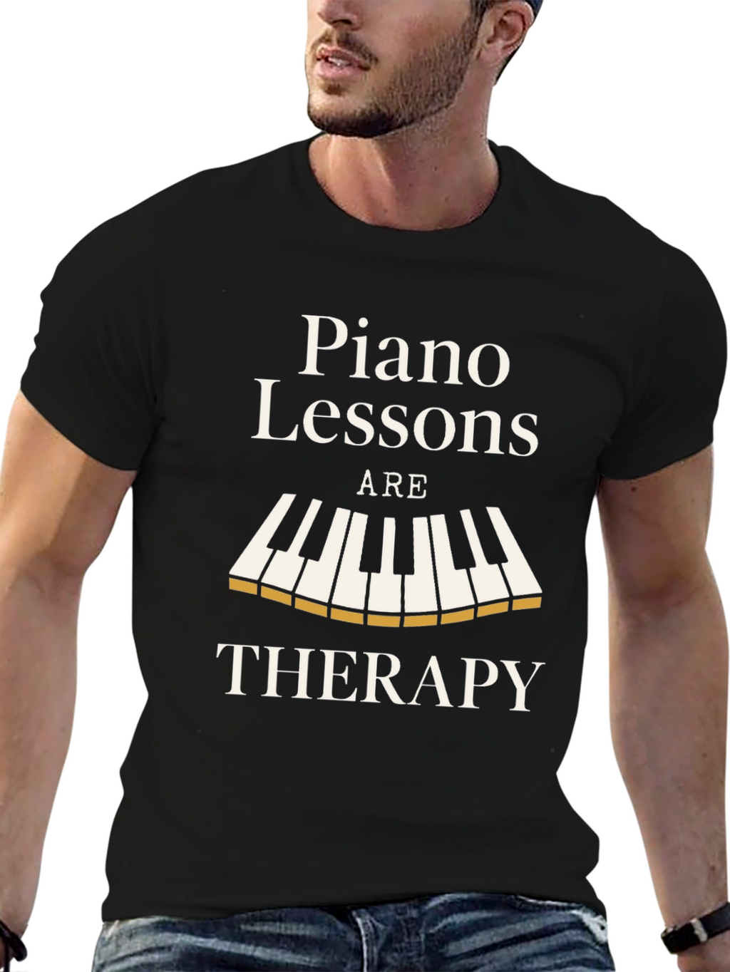 Piano Lessons Therapy T-Shirt - Music Lover Tee