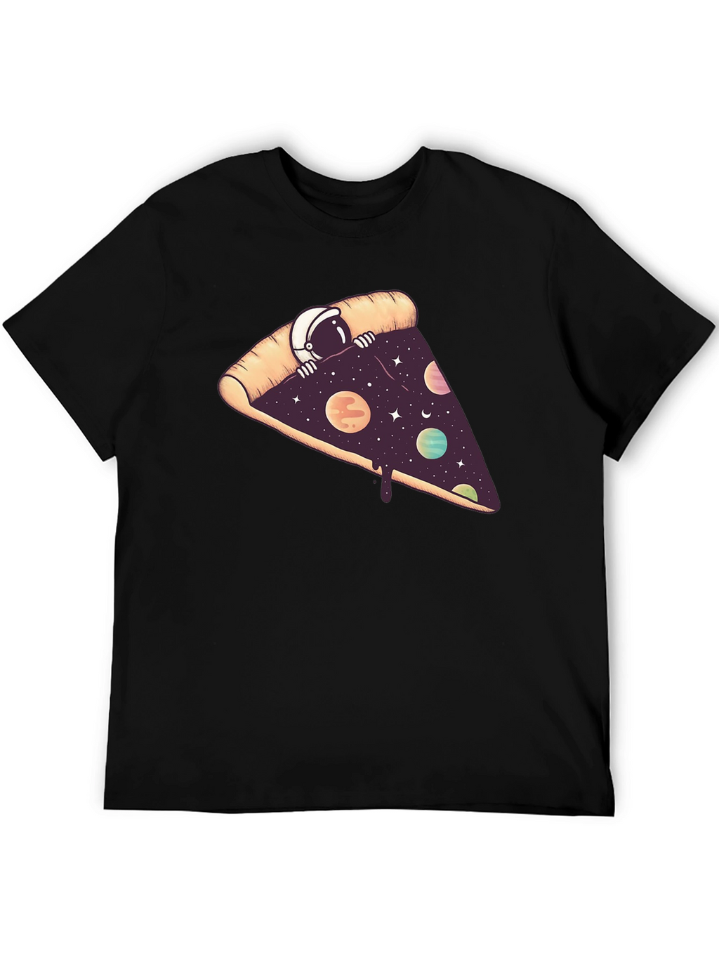 Cosmic Pizza T-Shirt - Space Astronaut Design