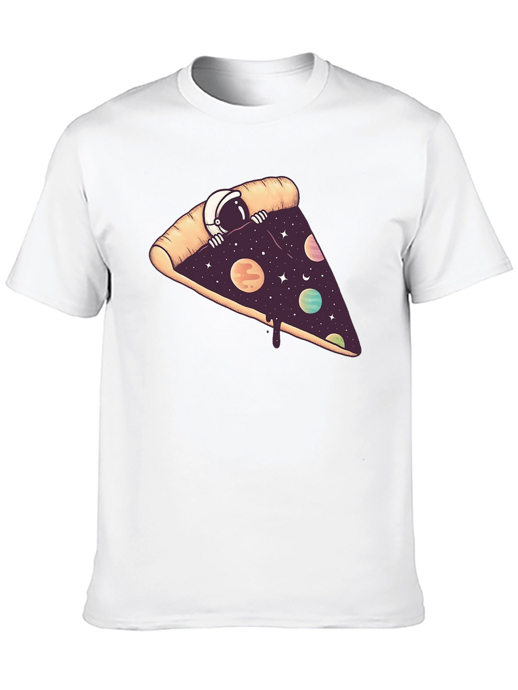 Cosmic Pizza T-Shirt - Space Astronaut Design