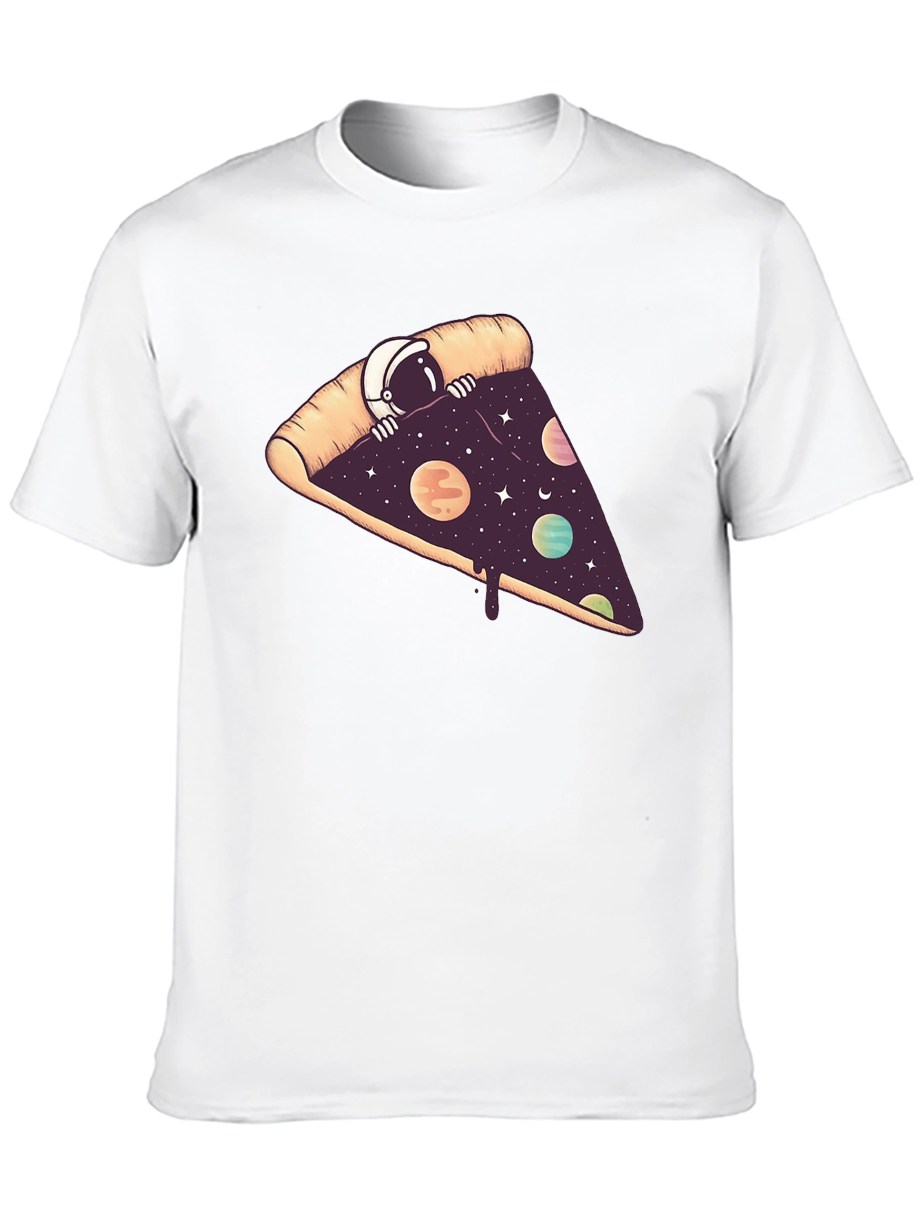 Cosmic Pizza T-Shirt - Space Astronaut Design