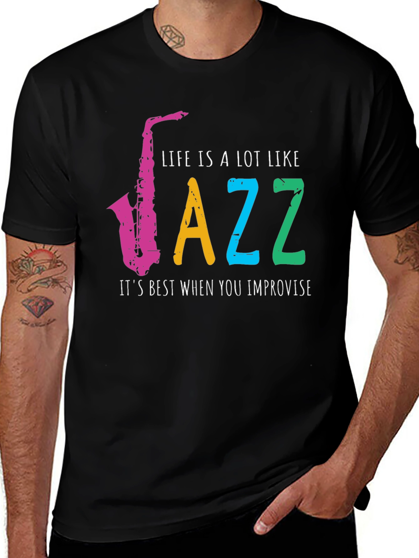 Life is Jazz T-Shirt - Improvise Style!