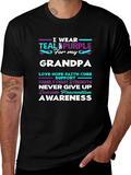 Teal & Purple Suicide Awareness Grandpa T-Shirt