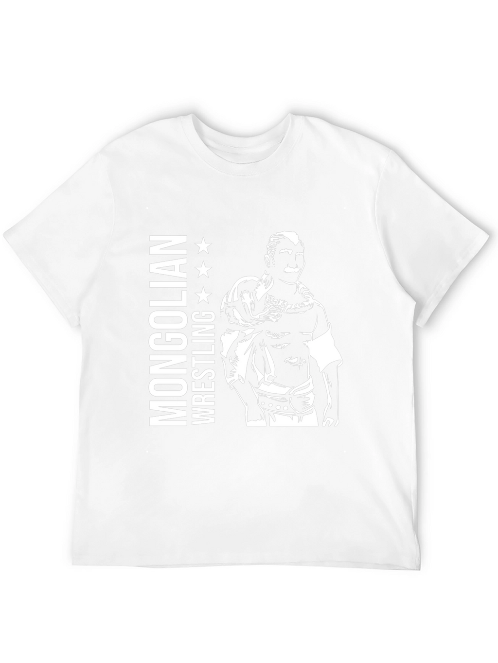 Mongolian Wrestling T-Shirt - Black Graphic Tee