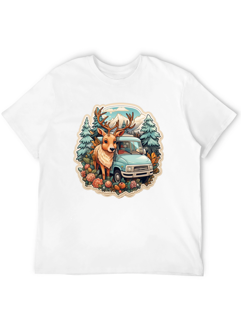 Deer & Camper Van Graphic Tee