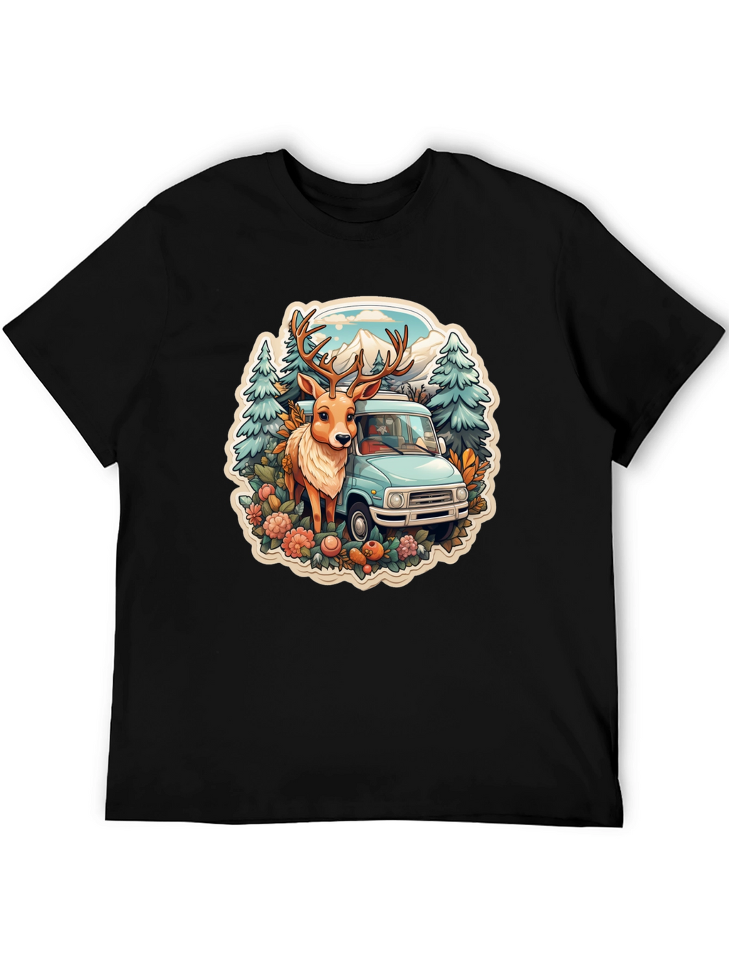 Deer & Camper Van Graphic Tee