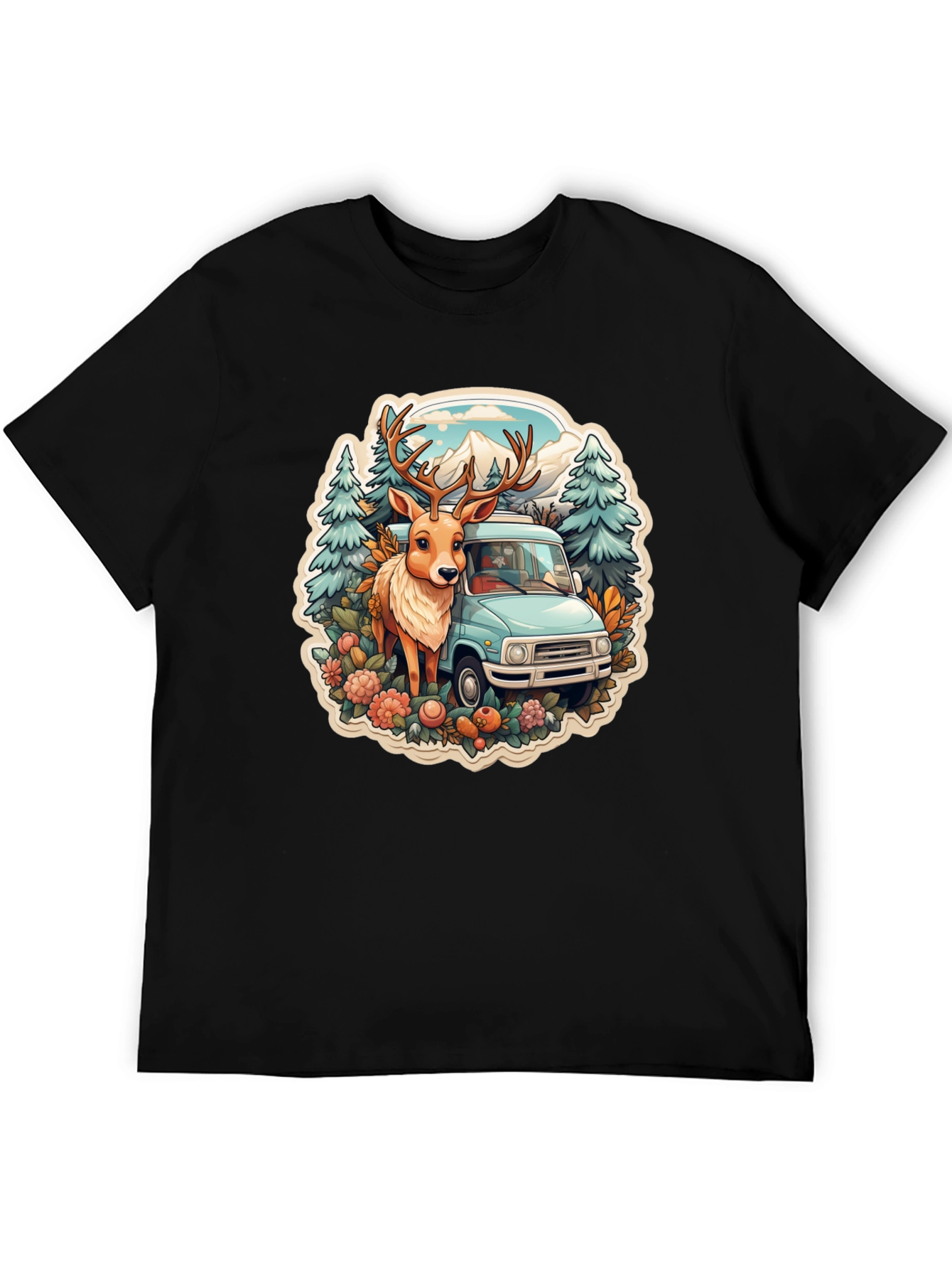 Deer & Camper Van Graphic Tee