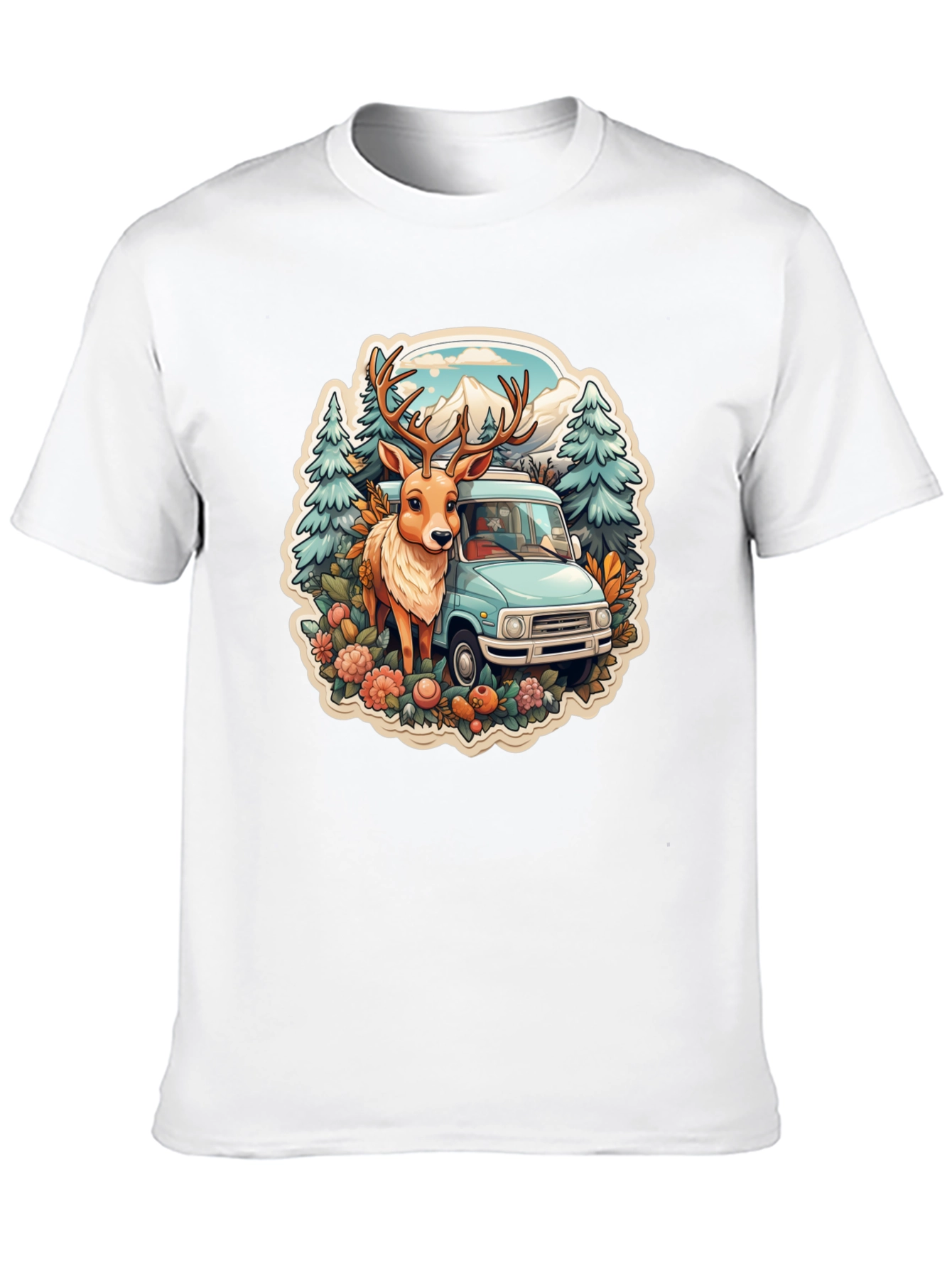 Deer & Camper Van Graphic Tee