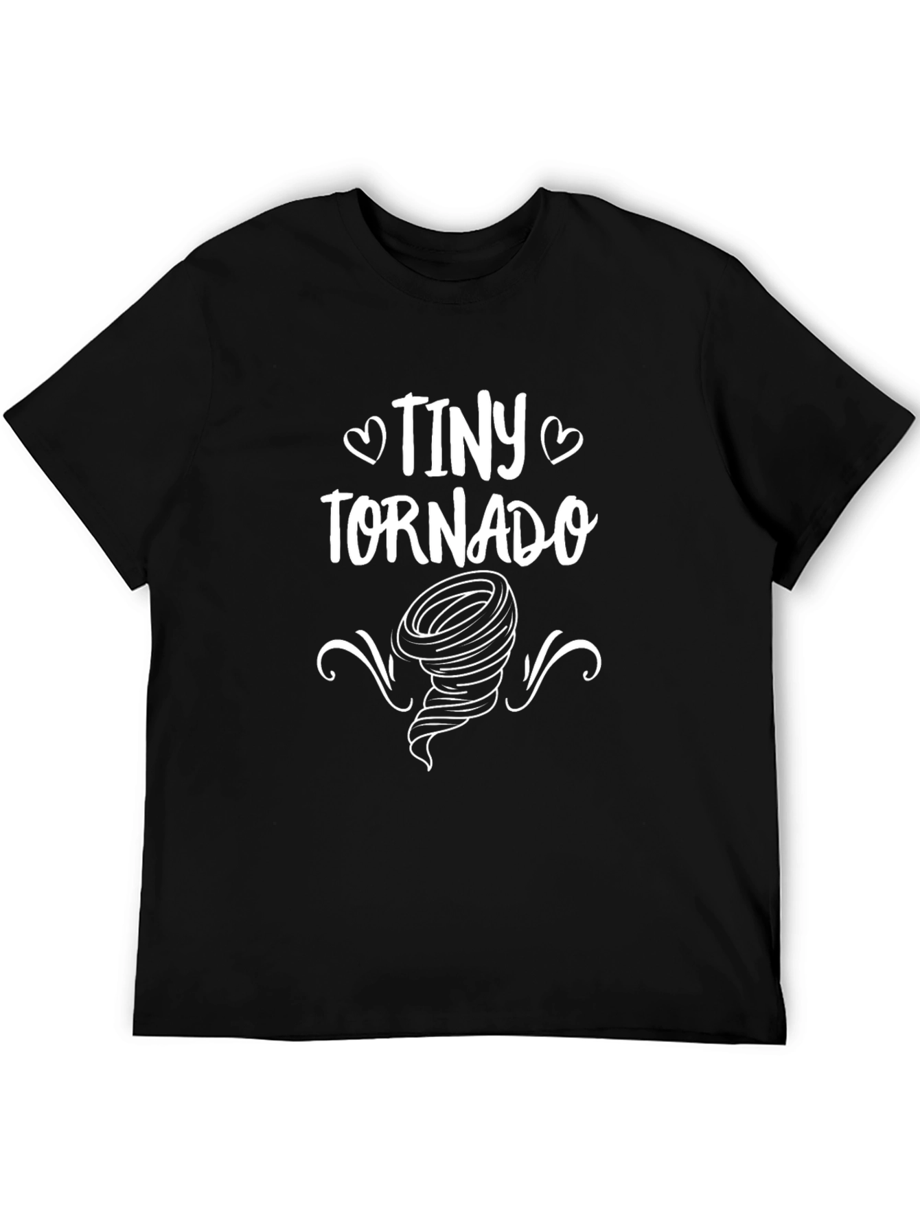 Tiny Tornado Graphic Tee - Black Cotton Comfort