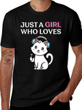 Girl Who Loves Cats T-Shirt